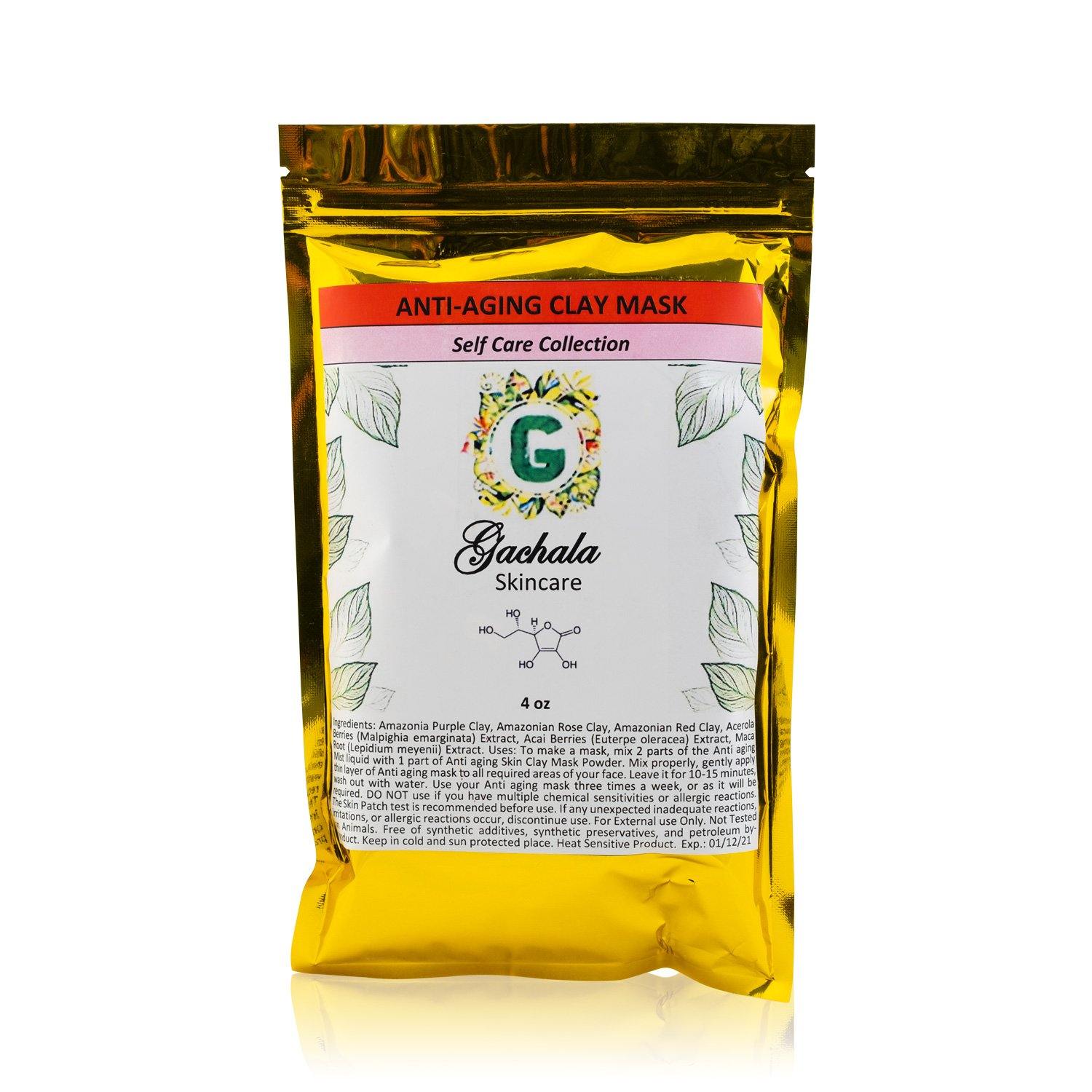 Red Amazonian Raw Kaolin Clay for Mature Skin - GACHALA SKINCARE Pure and Organic Inc.