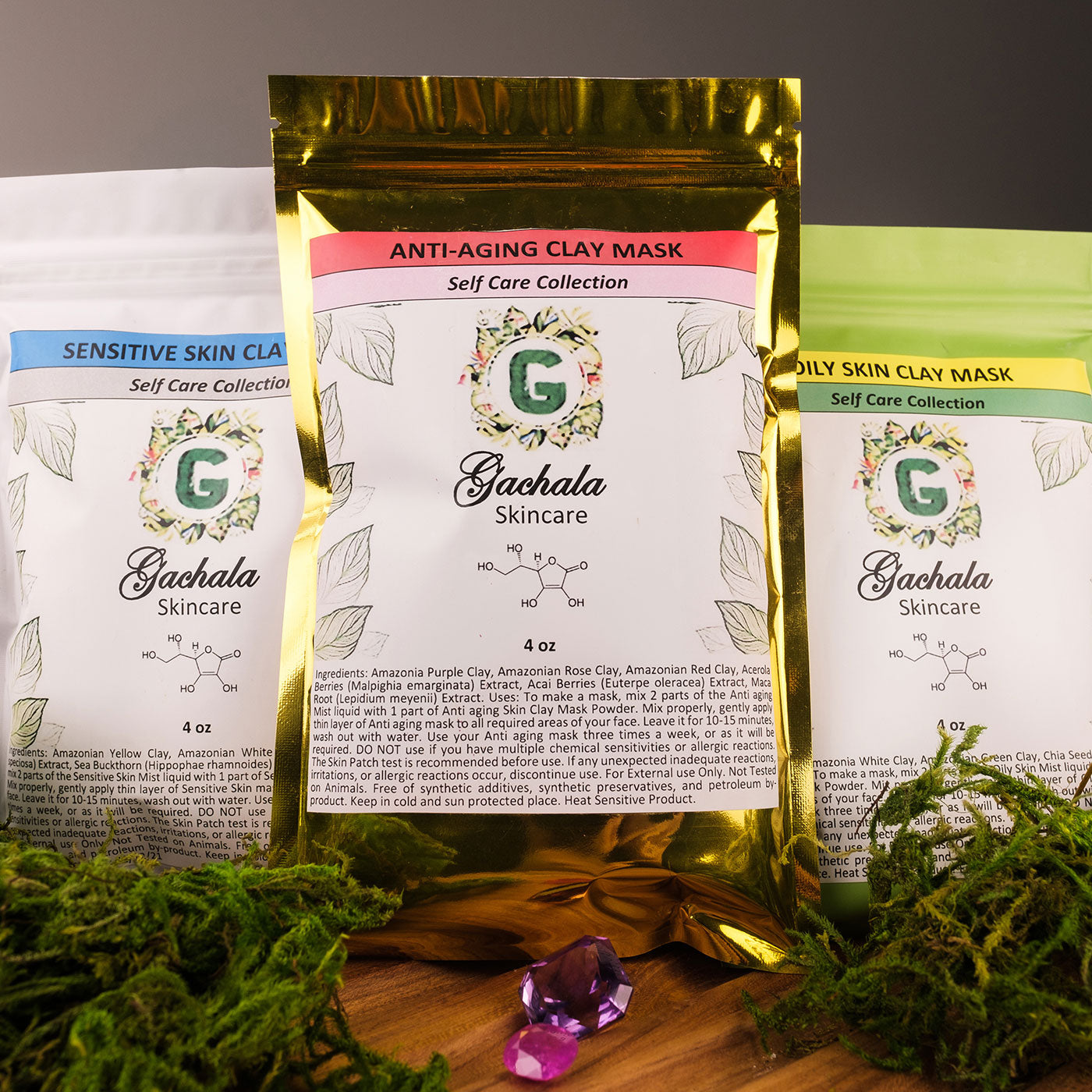 Green Amazonian Raw Kaolin Clay for Oily Skin